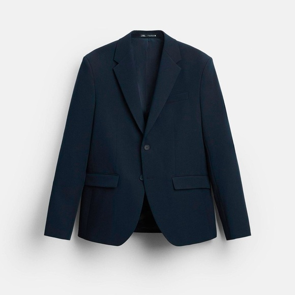 Zara Men’s Navy Sz 42 SPORT COAT, BLAZER - Picture 3 of 9